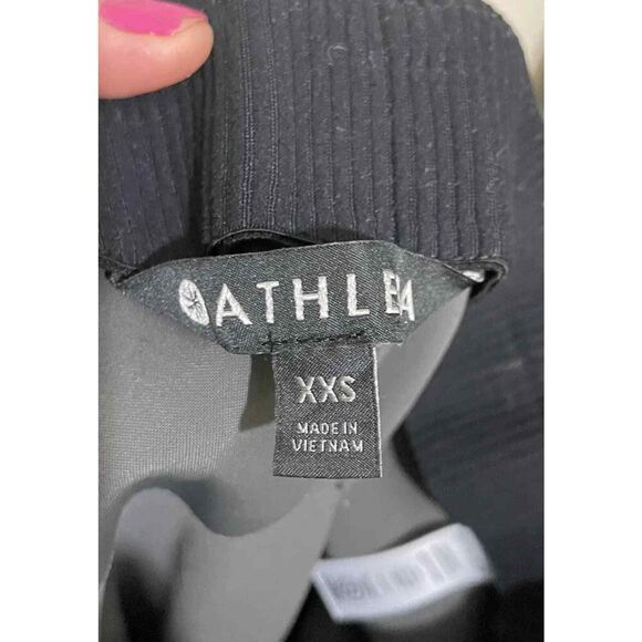 Athleta Dress Pants Womens XXS  Gray Elastic Waist  Stretch High Rise - Picture 3 of 4